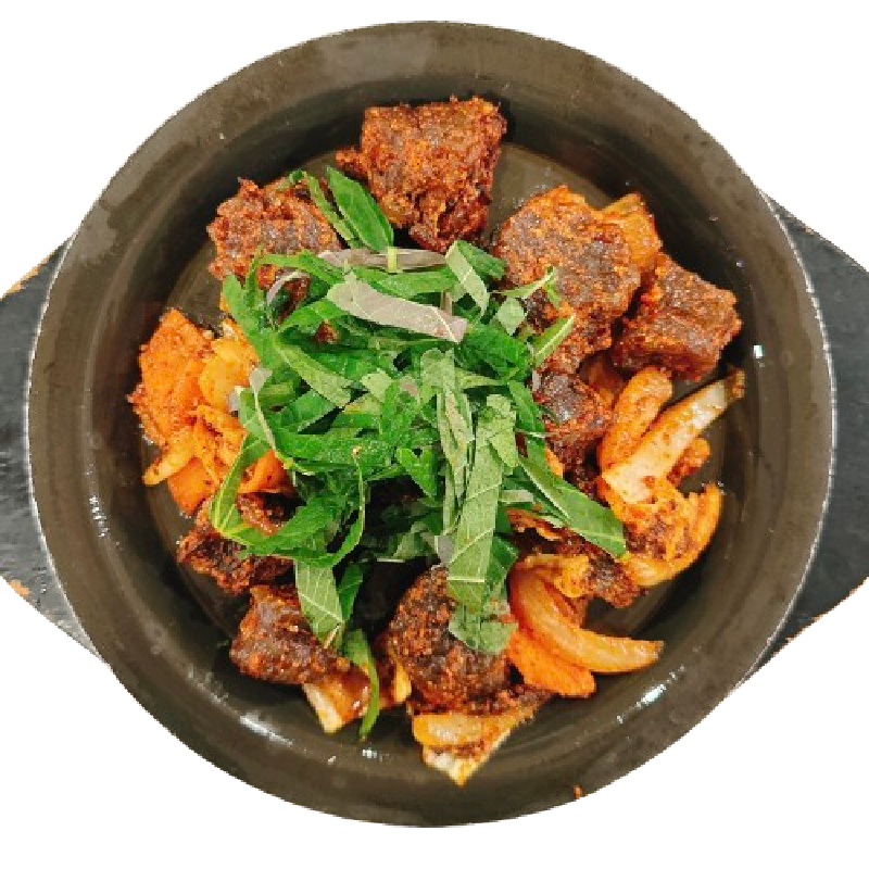 철판 순대 깻잎볶음