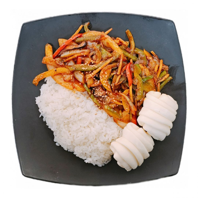 고추 잡채 덮밥