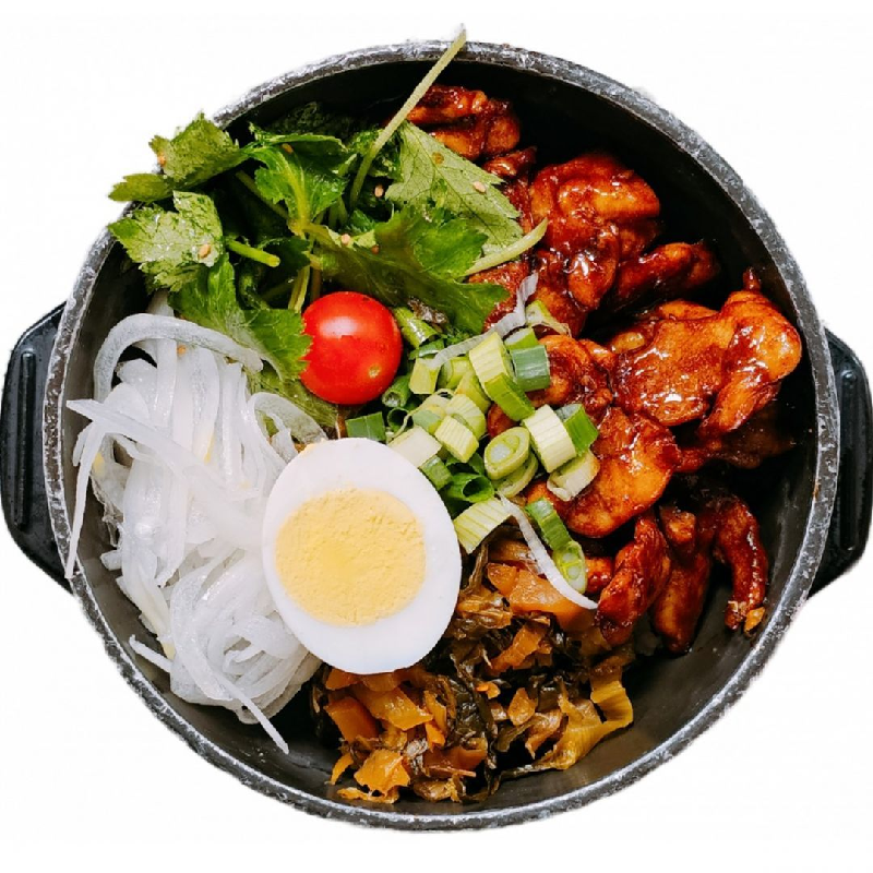 닭목살 갓절임밥