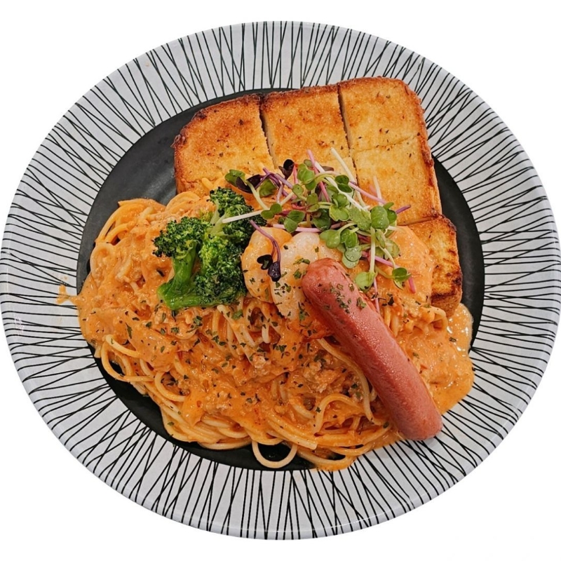 통식빵 로제 크림파스타