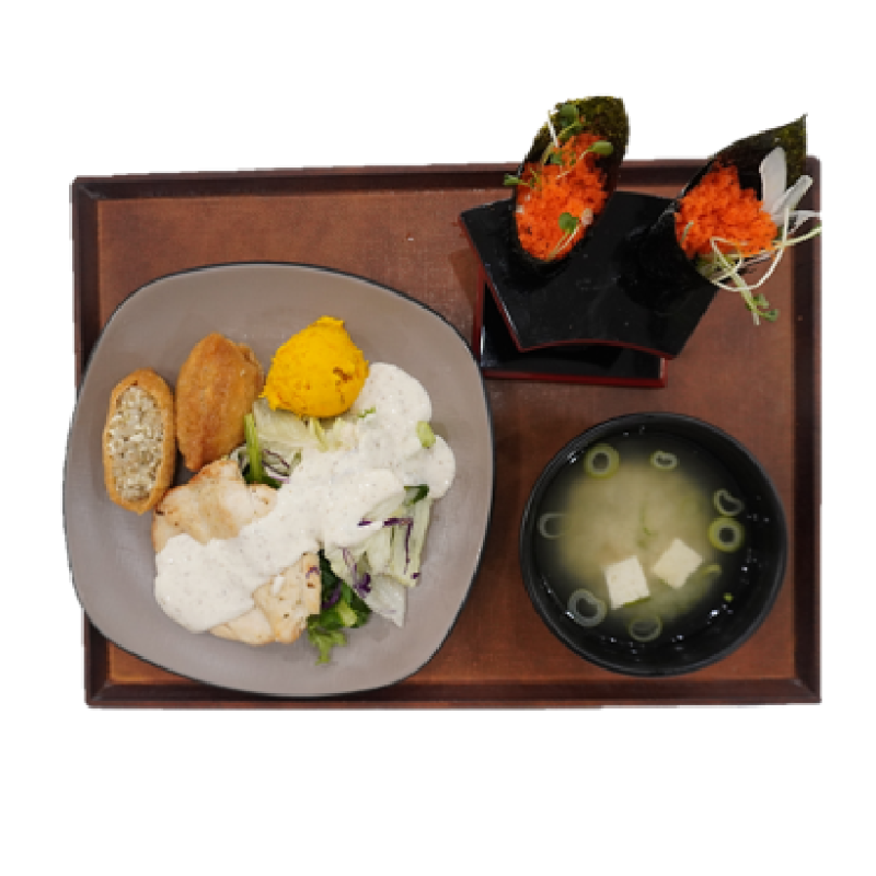 날치알데마끼&두부유부초밥