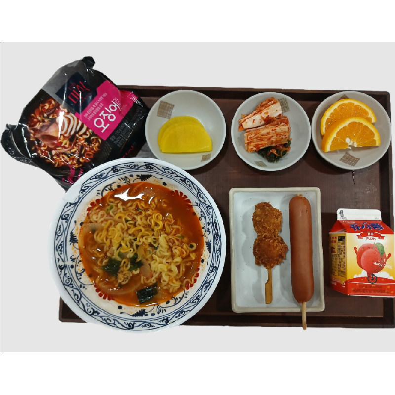 더미식오징어라면