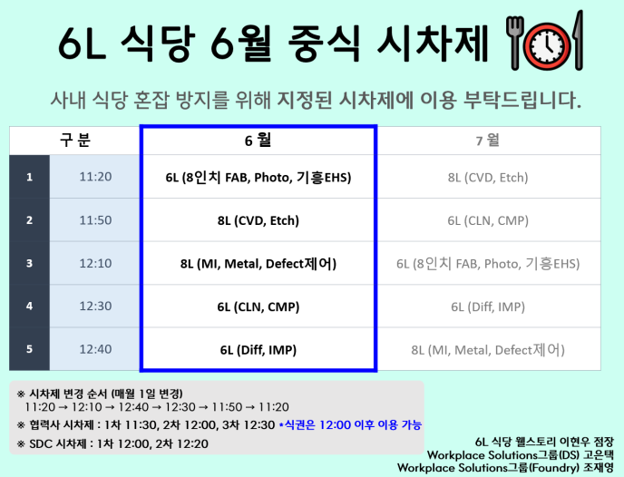 6월 시차제