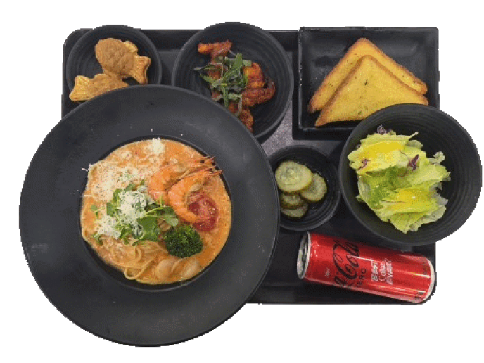 새우날치알로제파스타