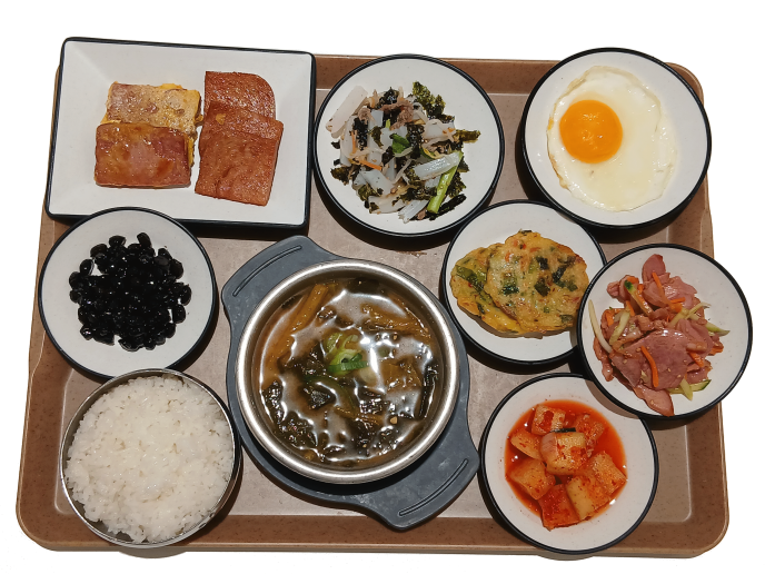 모둠햄구이&계란후라이