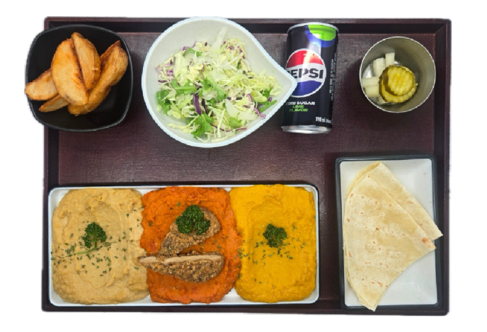 [Vegetarian] 삼색후무스플레이트