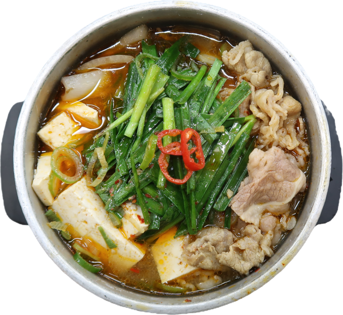 부추우삼겹된장찌개