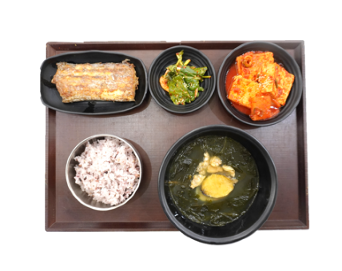 전복바지락미역국