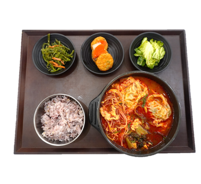 만두육개장