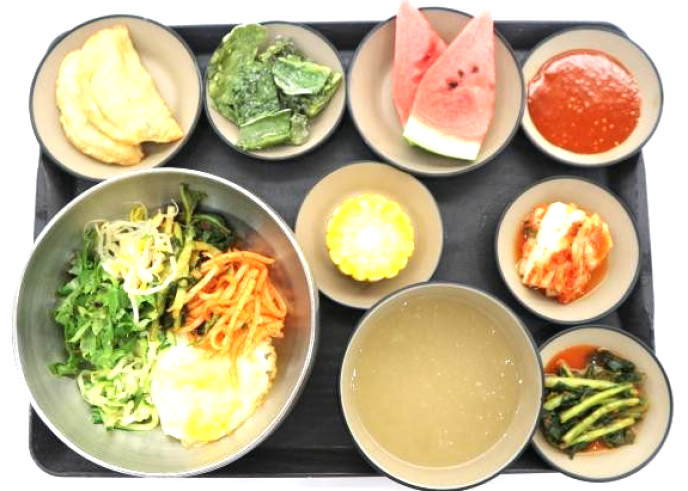팽이튀김열무보리된장비빔밥