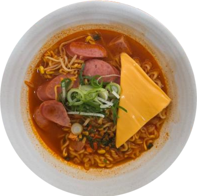 부대라면(진라면)(Sausage Ramyun)
