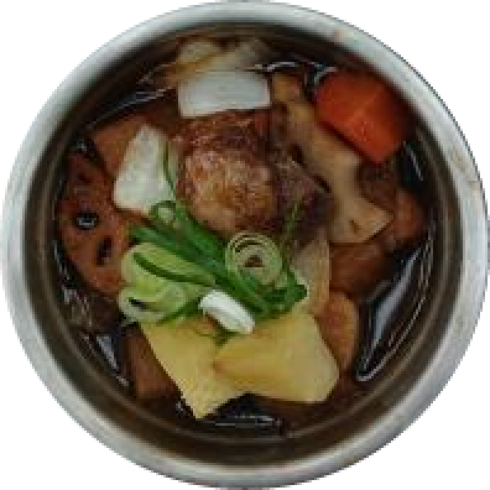 뿌리채소돼지갈비찜(Steamed pork rib with Roots & Bulb Vegetable)