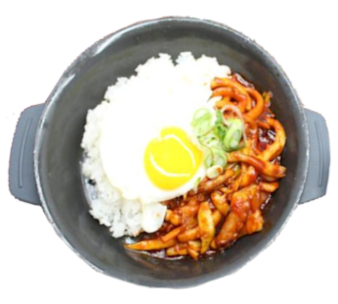 철판낙지덮밥(Stir-Fried Squid on a Iron Plate)