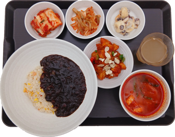 중국식볶음밥&자장소스(Chinese Stir fried rice & Black Soybean Sauce)