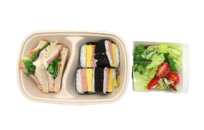 크랩살무스비&샌드위치&그린샐러드