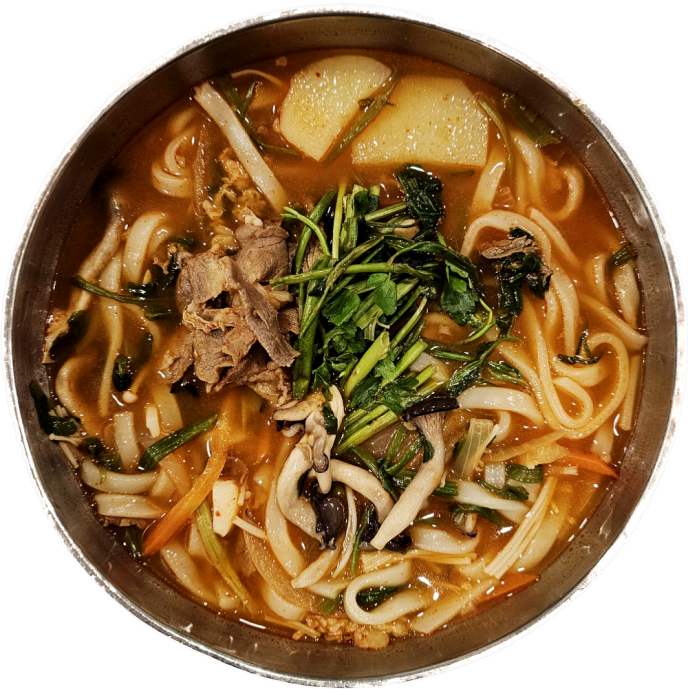 즉석 미나리 칼국수(소고기/해산물 택1)