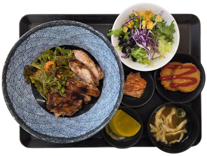 치킨데리야끼덮밥(Rice topped with Chicken teriyaki)