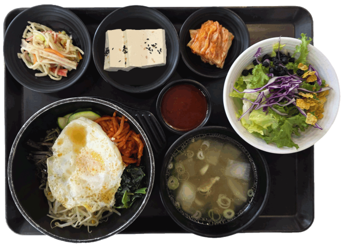 뚝배기비빔밥(Bibimbab in stone pot)