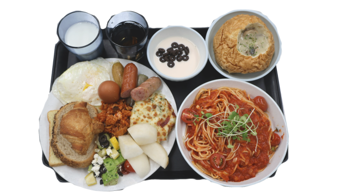 아라비아따파스타 with 샐러드바