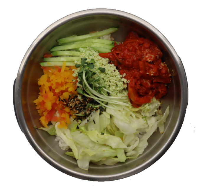 날치알밥(Vegetable mixed rice with flying fish roe)
