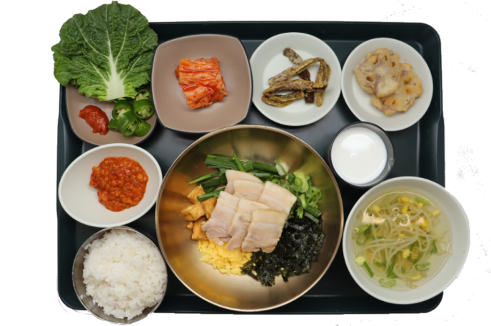 보리된장수육비빔밥