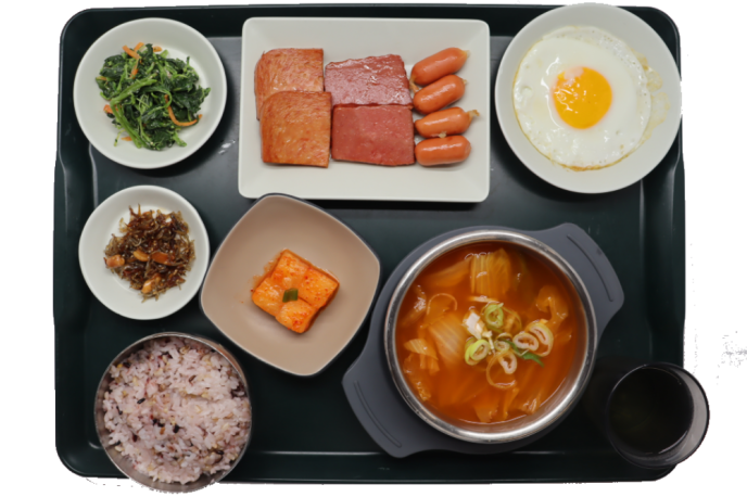 모둠햄구이&계란후라이