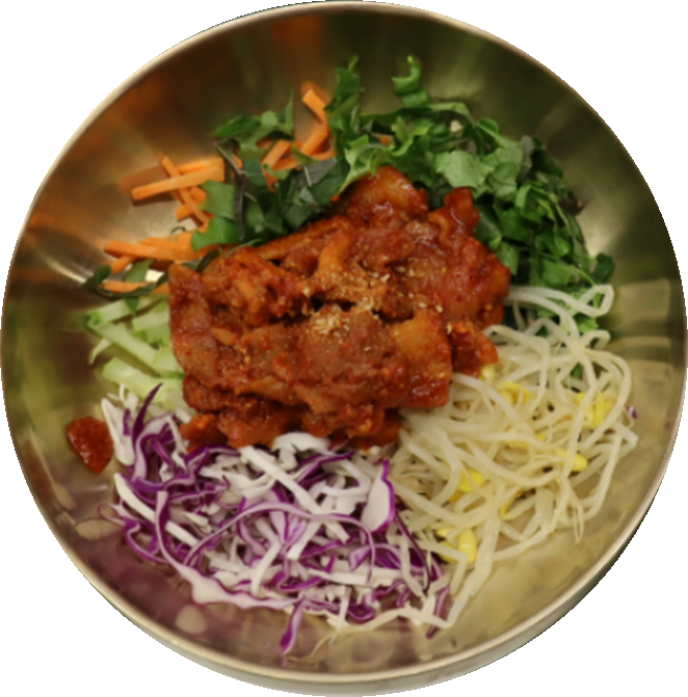 제육생채소비빔밥