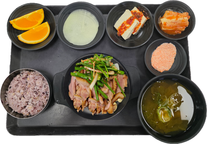 훈제오리&부추생채