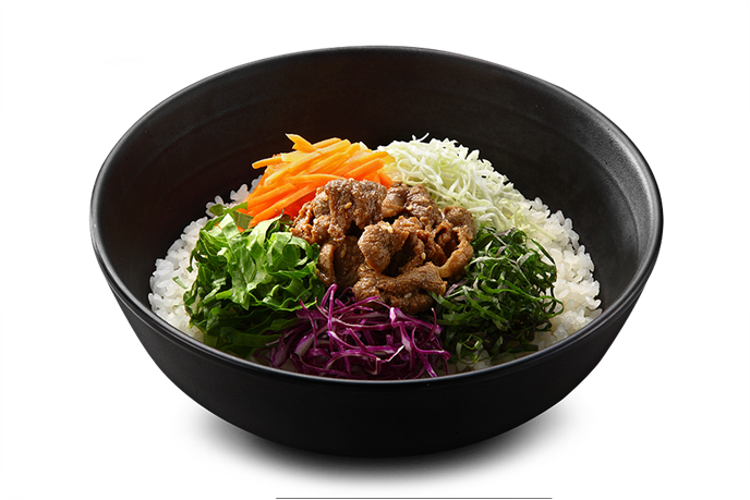 돼지고기볶음생채소비빔밥